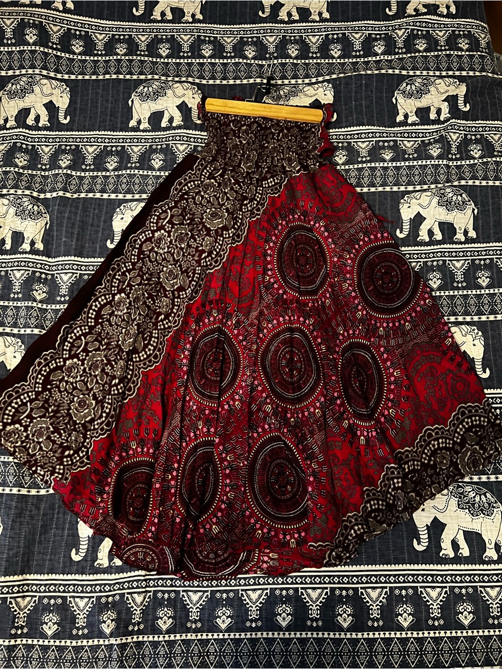 Banjamath Women's Long Bohemian Style Gypsy Boho Hippie Skirt